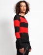 Tripp NYC Black   Red Striped Sweater For Sale