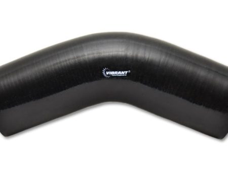 Vibrant 4 Ply Reinforced Silicone Elbow Connector - 3.5in I.D. - 45 deg. Elbow (BLACK) Online now