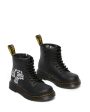 1460 Keith Haring Youth Black Hydro Leather Lace Up Boot Online Sale