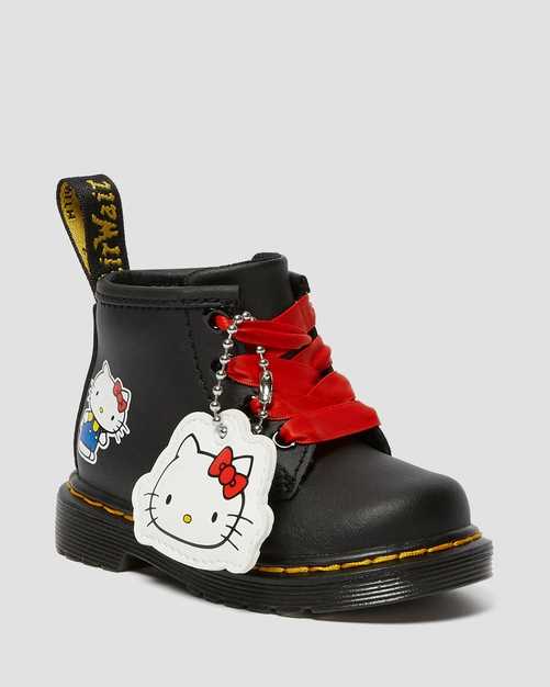 1460 Hello Kitty Black Hydro Leather Boot Fashion