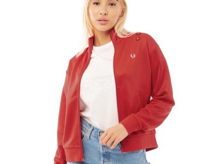 Amy Winehouse Red Embroidered 50 s Track Jacket Online Hot Sale