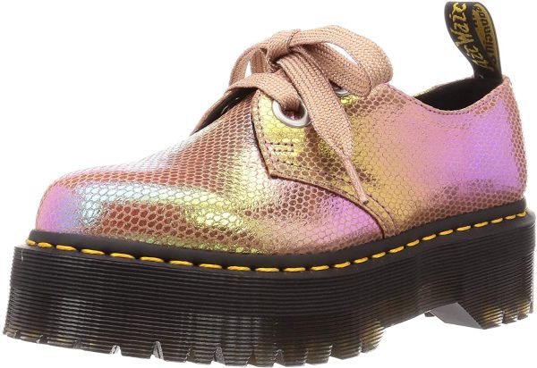 Holly Pink Iridescent Texture Platform Oxford Discount