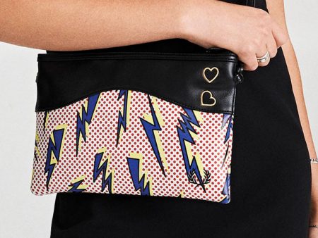 Lightning Print Side Bag on Sale