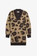 Amy Winehouse Leopard Knitted Dress Hot on Sale