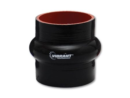 Vibrant 4 Ply Reinforced Silicone Hump Hose Connector - 4in I.D. x 3in long (BLACK) Sale