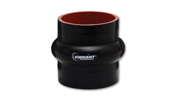 Vibrant 4 Ply Reinforced Silicone Hump Hose Connector - 4in I.D. x 3in long (BLACK) Sale