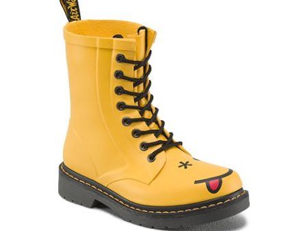 DRENCH MATT YELLOW ACID SMILEY RUBBER BOOT Online now