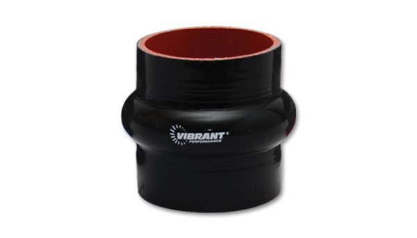 Vibrant 4 Ply Reinforced Silicone Hump Hose Connector - 3.25in I.D. x 3in long (BLACK) Cheap