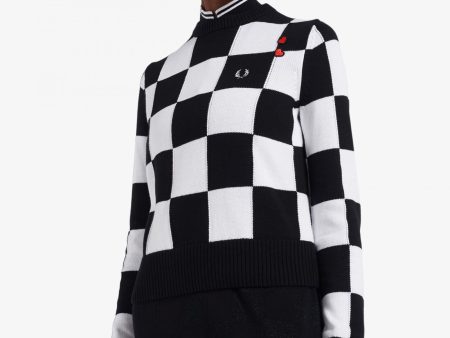 Amy Winehouse Black Checkerboard Jumper Online Sale