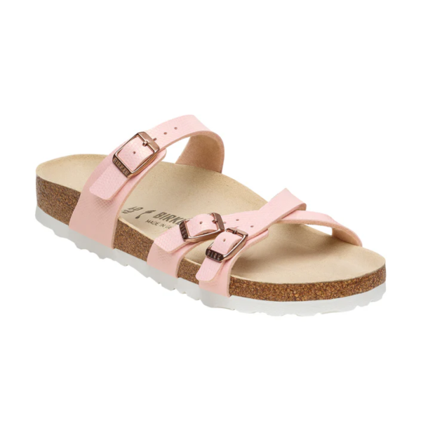 Birkenstock Franca Shiny Light Rose Embossed Birko-Flor For Discount