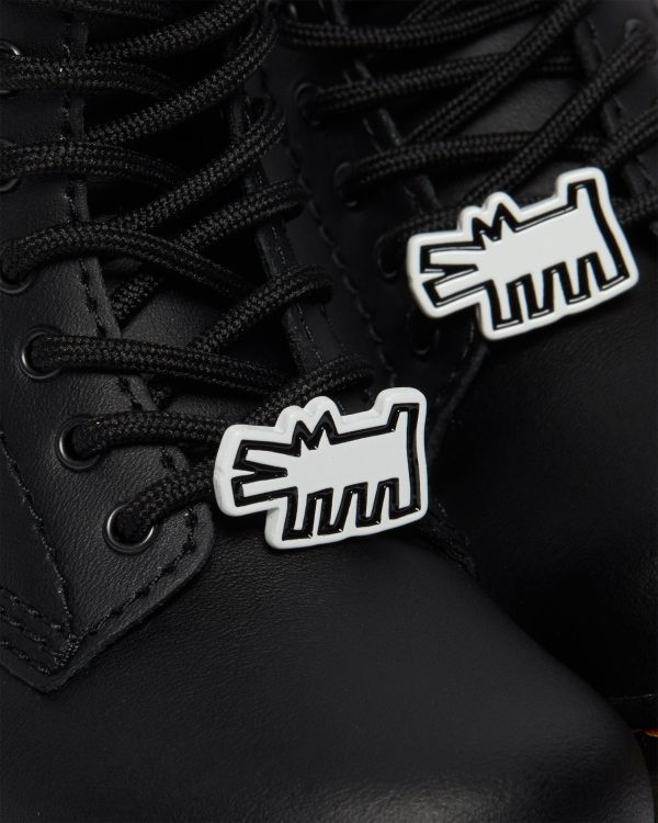 1460 Keith Haring Youth Black Hydro Leather Lace Up Boot Online Sale