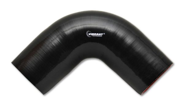 Vibrant 4 Ply Reinforced Silicone Elbow Connector - 4in I.D. - 90 deg. Elbow (BLACK) Supply