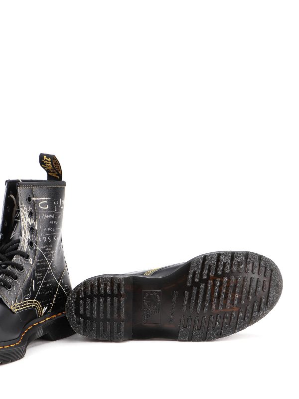 1460 Basquiat Black+White Backhand Straw+Smooth Leather Lace Up Boot Online