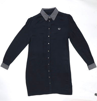 Fred Perry Metallic Collar Shirt Dress For Sale