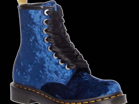 Dr Martens - 8 Blue Velvet Vegan Boots 31020436 For Discount