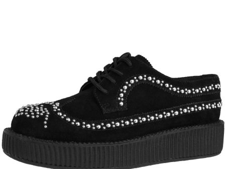 T.U.K Black Stud Brogue Viva Mondo Creepers Cheap