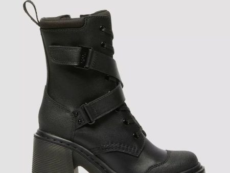 Chesney Tech Strap Eight Eye Heeled Boots For Cheap