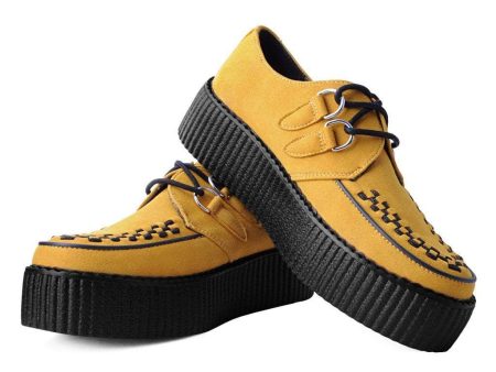 T.U.K MUSTARD MF FABRIC D-RING INTERLACE VIVA II CREEPER For Sale