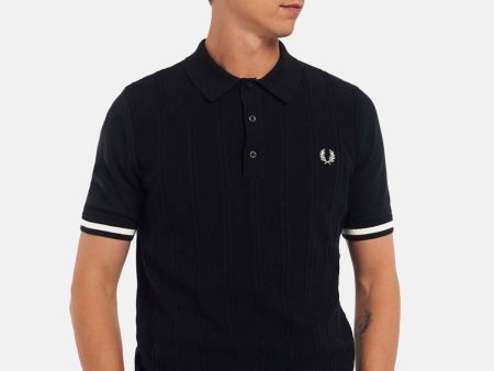 Fred Perry Tipping Texture Knitted Shirt Sale