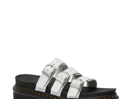 Blaire Slide White Hydro Leather Sandal Sale