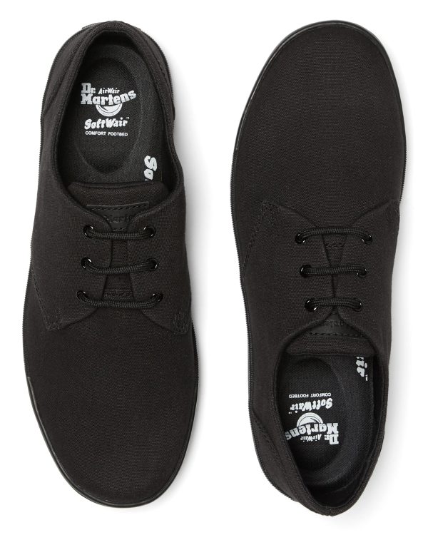 Cairo Lo Black Canvas Shoes For Cheap