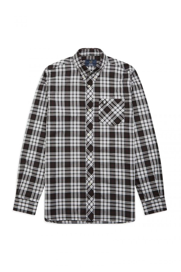 Black Tartan Long Sleeve Button Up Shirt Discount