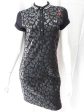 Amy Winehouse Black Leopard Print Pique Dress Hot on Sale