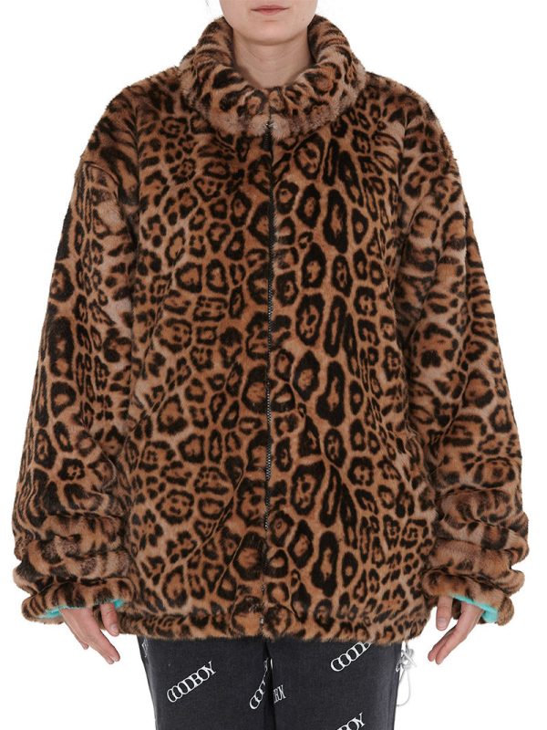 Oversized Leopard Fur Jacket Online