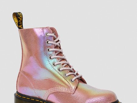 1460 Pascal Pink Iridescent Texture Boots Hot on Sale