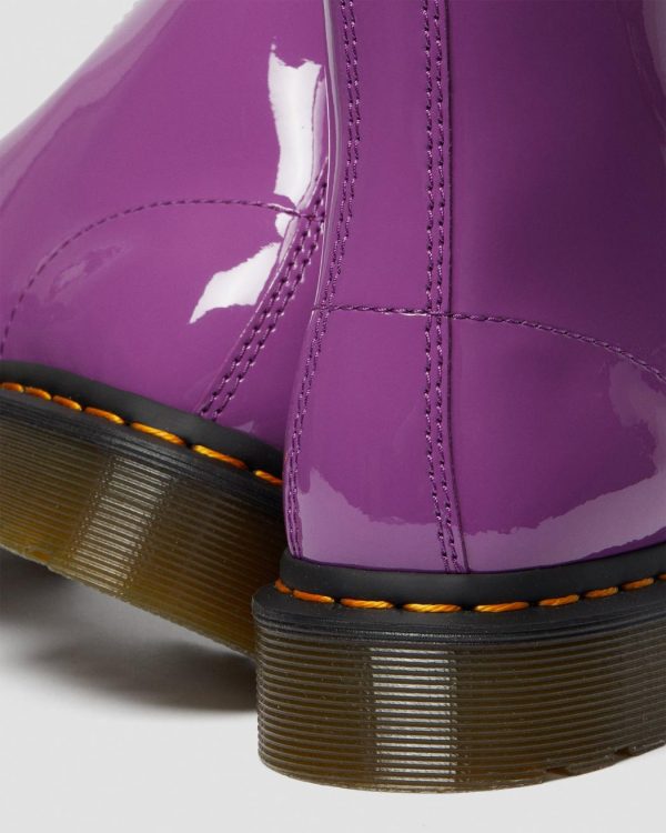 1460 Bright Purple Patent Leather Lace Up Boot Fashion