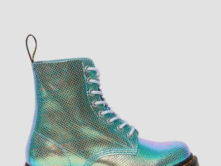 1460 Pascal Blue Iridescent Texture Boots on Sale