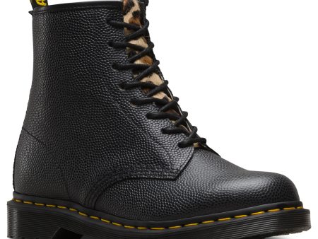 1460 Stussy Black+Leo Pebble+Italian Hair on Leather Lace UP Boots Online