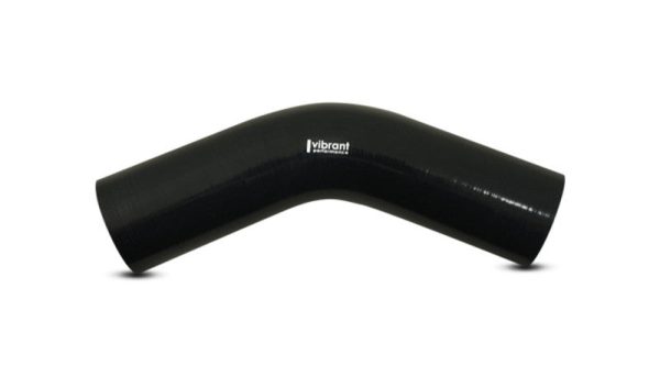 Vibrant 45 Degree Silicone Elbow 2.375in ID x 5.00in Leg Length - Black Supply