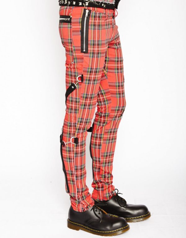 Tripp NYC Plaid Chaos Pants (Red) Supply