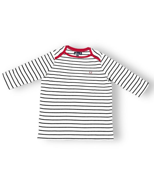 Fred Perry Boat Neck Striped Top Hot on Sale