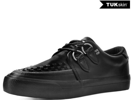 T.U.K. Black Zipper D-Ring Creeper Sneakers Cheap