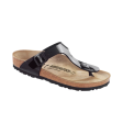 Birkenstock Gizeh Black Patent Birko-Flor Sandals Online now