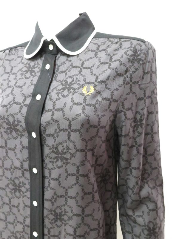 Fred Perry Floral Shirt dress w  Detach Collar Online now