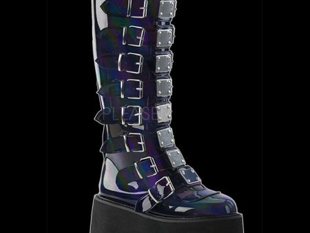 Demonia - DAMNED-318 Black Holographic Online Sale