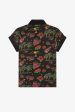 Amy Winehouse Black Hawaiian Print Polo Shirt Discount