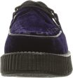 T.U.K 2 Tone Purple Velvet Low Creepers Online now