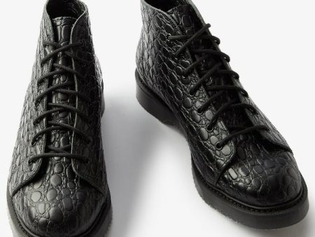 Fred Perry X George Cox Monkey Boot Embossed Leather Online Sale