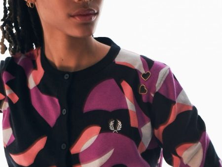 Amy Winehouse Black Abstract Cardigan Online Sale