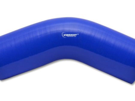 Vibrant 4 Ply Reinforced Silicone Elbow Connector - 4.5in I.D. - 45 deg. Elbow (BLUE) Supply