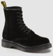 CASTEL BLACK CRUSHED VELVET LACE UP BOOT Discount