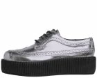 T.U.K SILVER WINGTIP BROGUE VIVA LOW CREEPER For Cheap