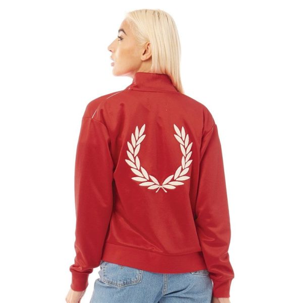 Amy Winehouse Red Embroidered 50 s Track Jacket Online Hot Sale