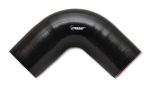 Vibrant 4 Ply Reinforced Silicone Elbow Connector - 3in I.D. - 90 deg. Elbow (BLACK) on Sale