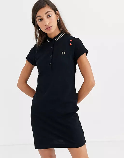 Amy Winehouse Black Twin Tipped Fred Perry Dress Online