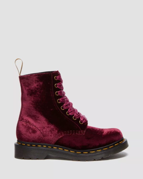 Vegan 1460 Velvet Lace Up Boots For Sale